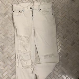 LF Carmar White Ripped Jeans